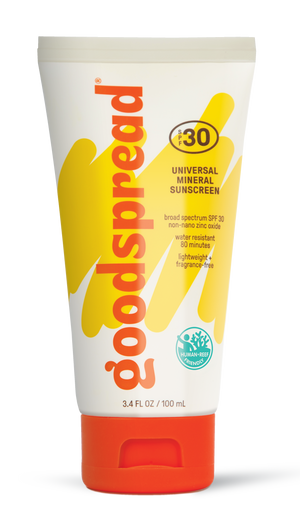 Goodspread Mineral Sunscreen SPF 30 reef-safe zinc oxide fragrance-free